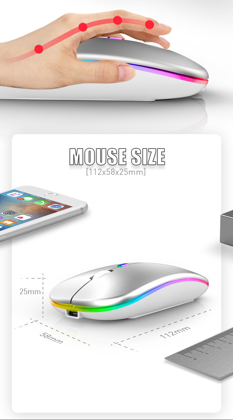 Premium Wireless Bluetooth Mouse For All MacBook Air Pro iPad iMac Tablet PC RBG