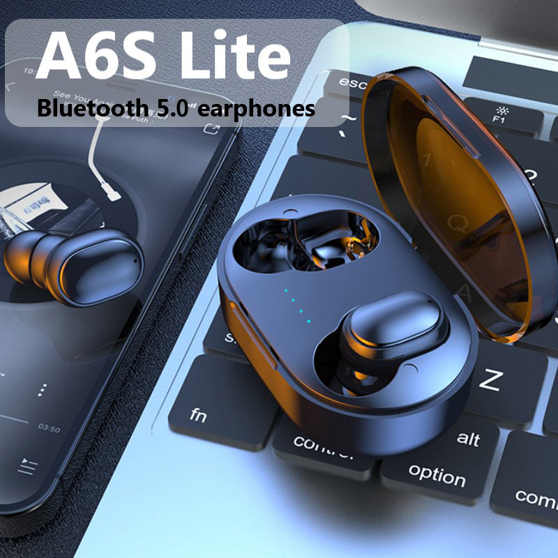 A6R TWS Bluetooth Earphones Touch Control Wireless Headphones with Mic Sports Waterproof Wireless Earbuds 9D Stereo Headsets