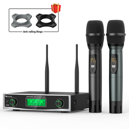 Wireless Handheld Mic Dynamic Cordless Karaoke Studio USB Microphone