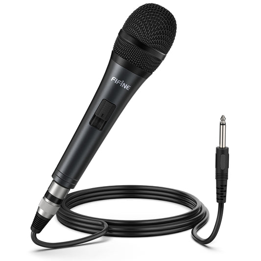 K6 Karaoke Mic Wired Handheld Microphone For Mobile With Cable Singing Speech Recording