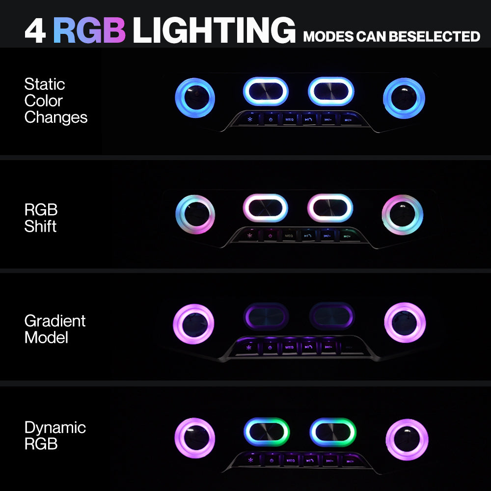 A16 派對禮物 BT 5.0 桌上音箱無線 RGB 音箱 AUX 遊戲電腦音箱