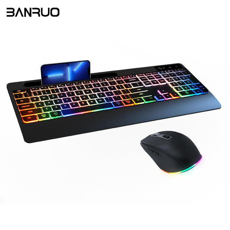 Mouse & Keyboards Game Gaming Office Professional Backlit RGB LED PC Keyboard Wireless Keyboard And Mouse Combo