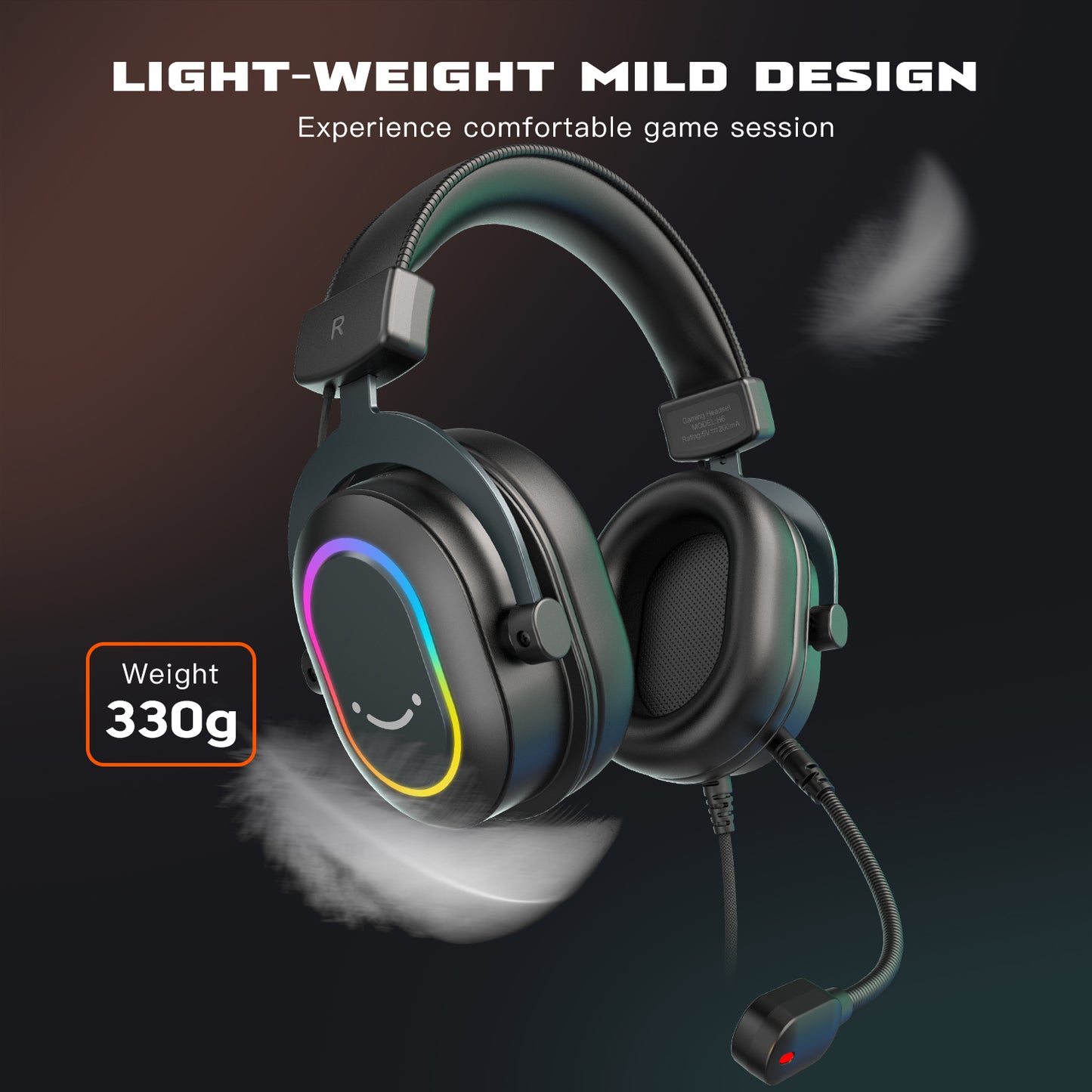 H6 7.1 Gaming Headset LED lights Gaming Headphones Gamer USB Wired Gamer Headset Gaming Headphones