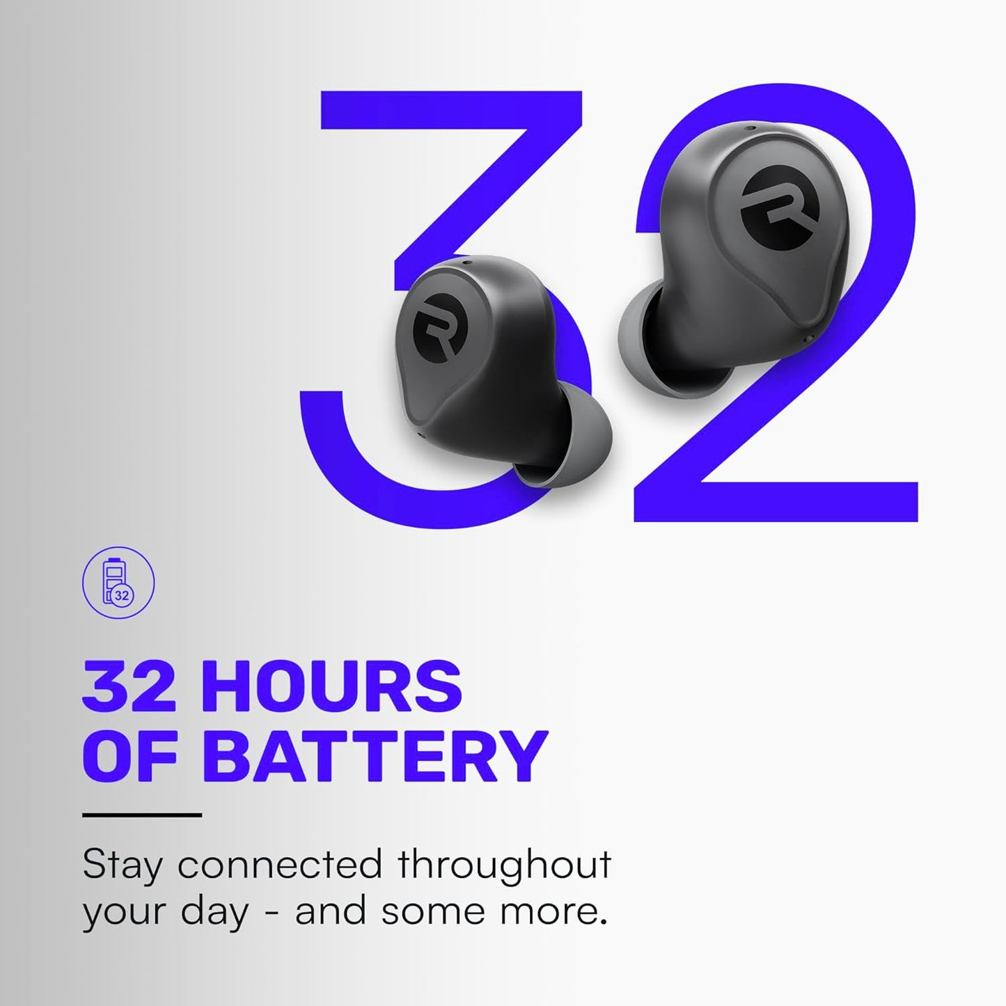 Raycon Everyday Earbuds (2024 Edition) - Bluetooth True Wireless in-Ear Buds with 32 Hours Playtime, Multpoint Technology, Extreme Comfort, and Active Noise Cancellation