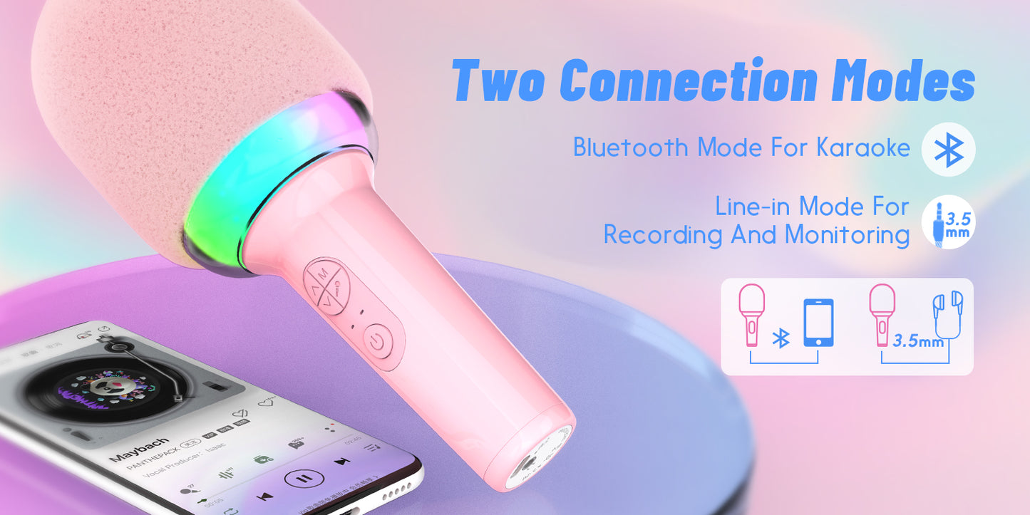 E2 Wireless BT Party Mic Bluetooth Wireless Karaoke Microphone Bluetooth Karaoke Speaker For Christmas Gift