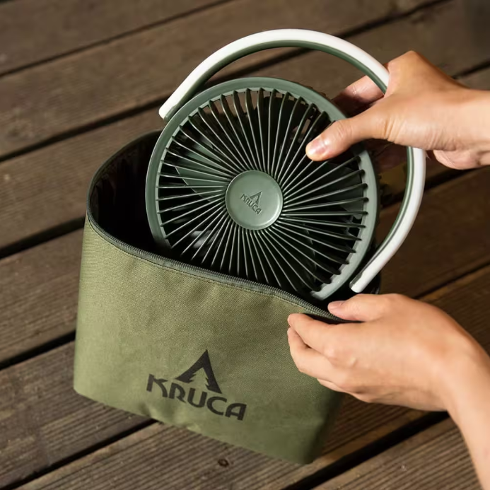 Kruca Ultrasonic Insect Repellants Outdoor Fan - Khaki Green