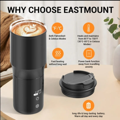 Smart Tumbler with Lithium Battery ,Electric heated coffee mug ,coffee warmer and Temperature Control Travel Mug